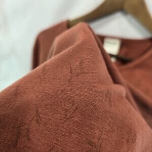 Columbia T Shirt Women Large Orange Long Sleeve Tee Floral Boho Hippie Y2K Vtg